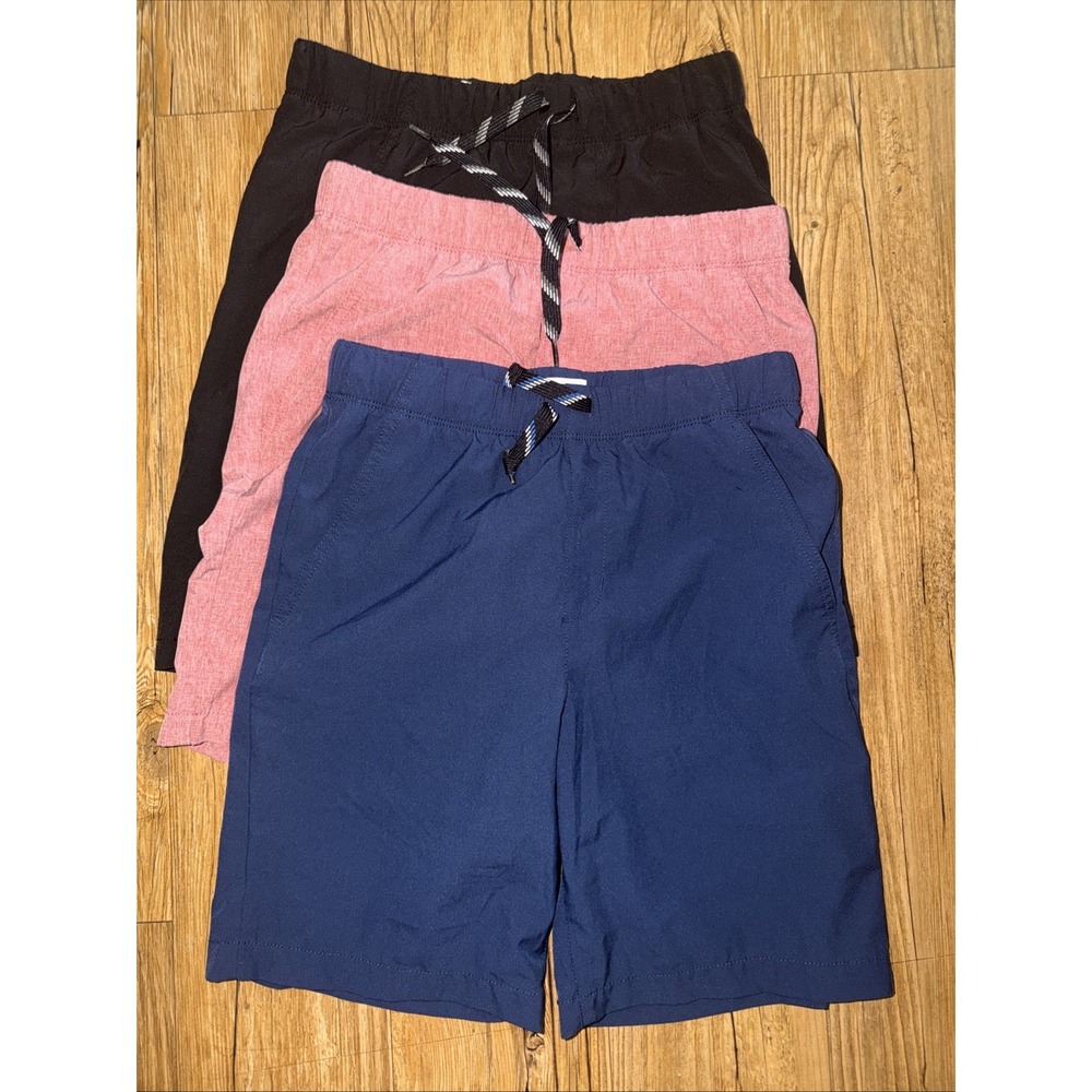 Old Navy Boys XL (14/16) Quick Dry Stretch  Athletic Shorts Lot Of 3 Black Blue